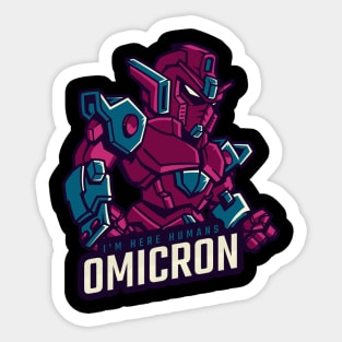 Omicron variant robot Sticker